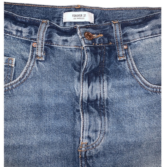 Forever 21 Jean Skirt with Raw Hem Size 27 - Picture 5 of 6